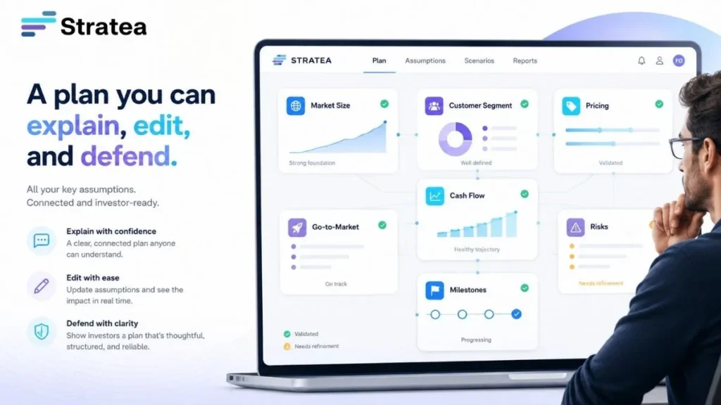 homepage 2 STRATEA helps make business assumptions visible before the final plan is generated