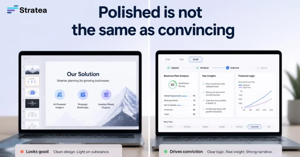 Polished is not the same as convincing