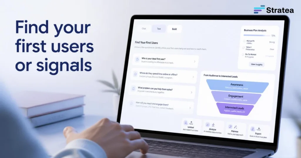 Find your first users or signals