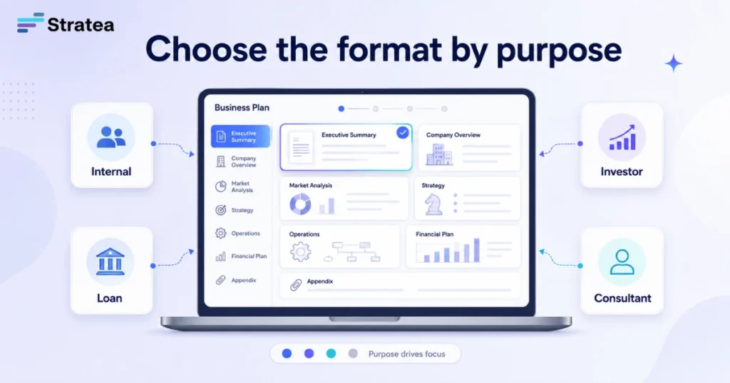 Choose the format by purpose