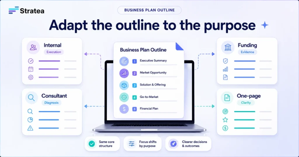 Adapt the outline to the purpose