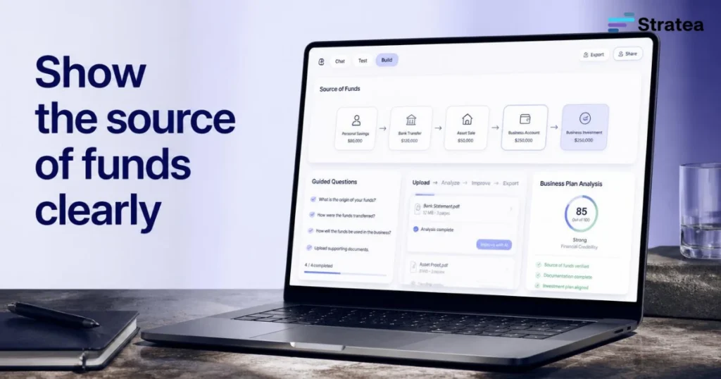 Show the source of funds clearly