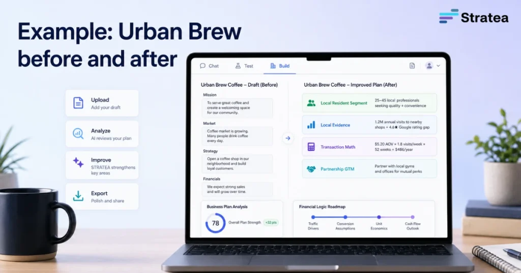 Example: Urban Brew before and after