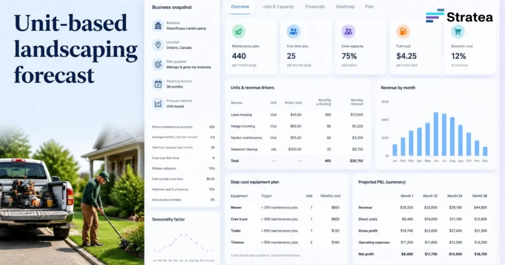 Unit-based landscaping forecast